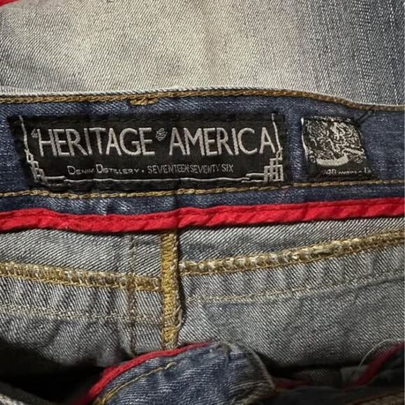 Heritage America Men’s Destruction Denim Jeans - Picture 7 of 8